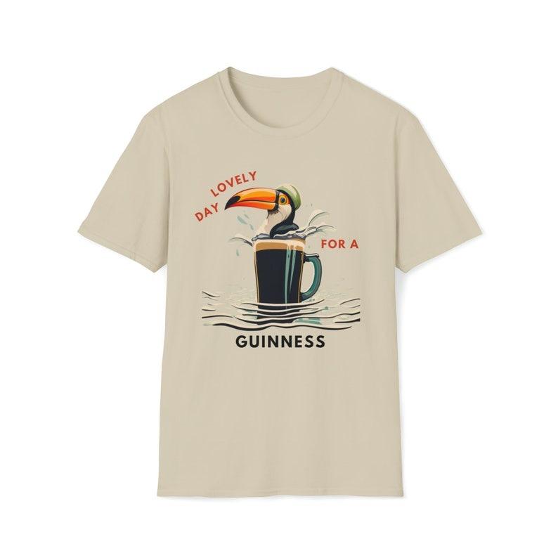 Guinness Unisex Softstyle T-Shirt, Guinness Retro, Lovely Day For A Guinness, Guinness Vintage T-Shirt, Guinness Advertisement 0