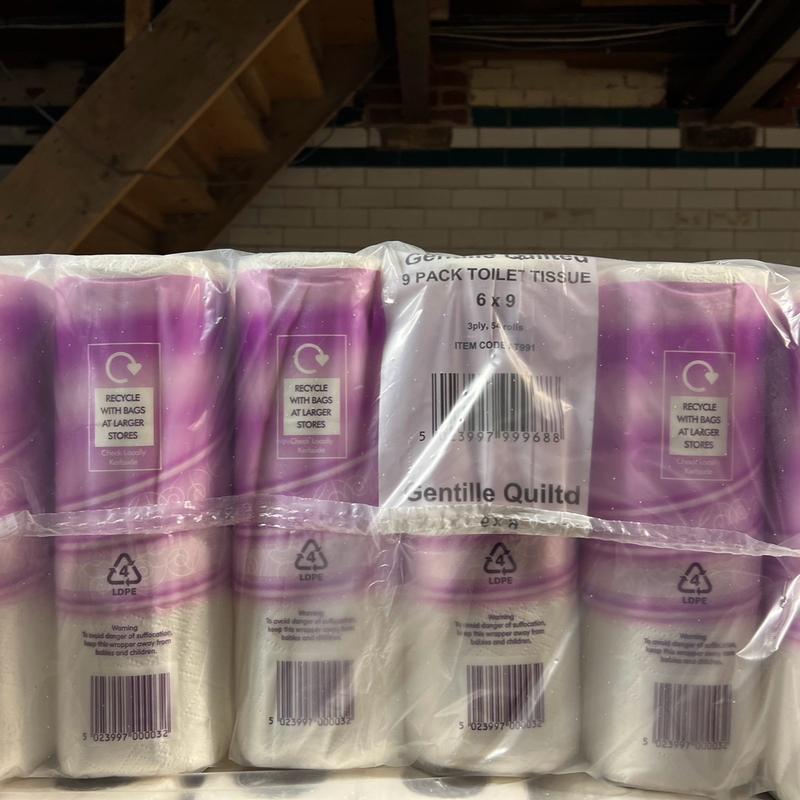 Gentille Quilted Bathroom Tissue | Luxury 3-Ply Toilet Paper  Soft, Strong, Embossed & Sustainable 54 Rolls Bundle Pack Western Wipes Sheets 6