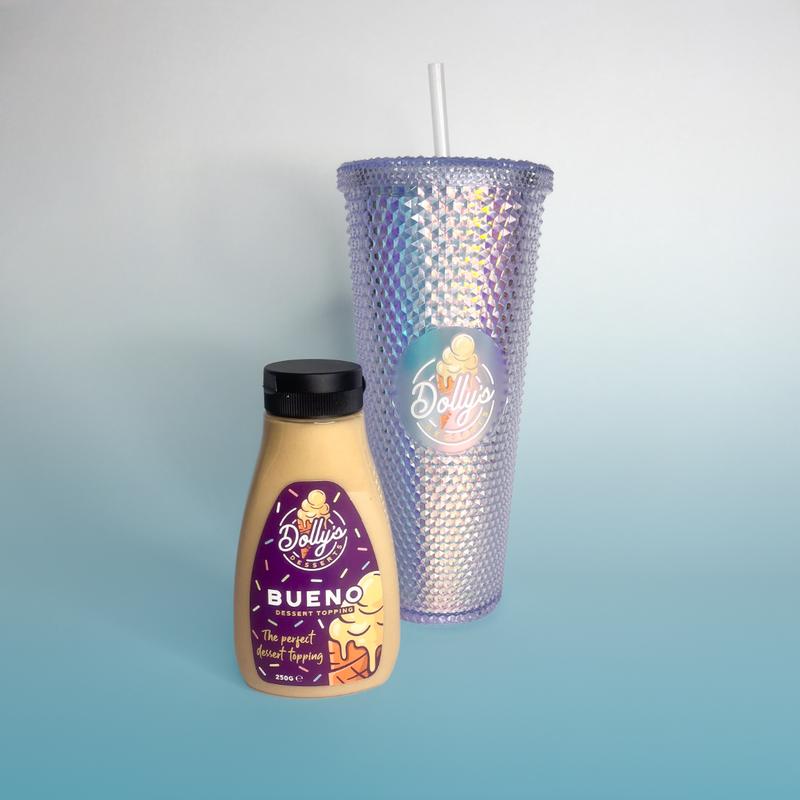 Dolly's 24oz Tumbler and Dessert Topping Bundle 3