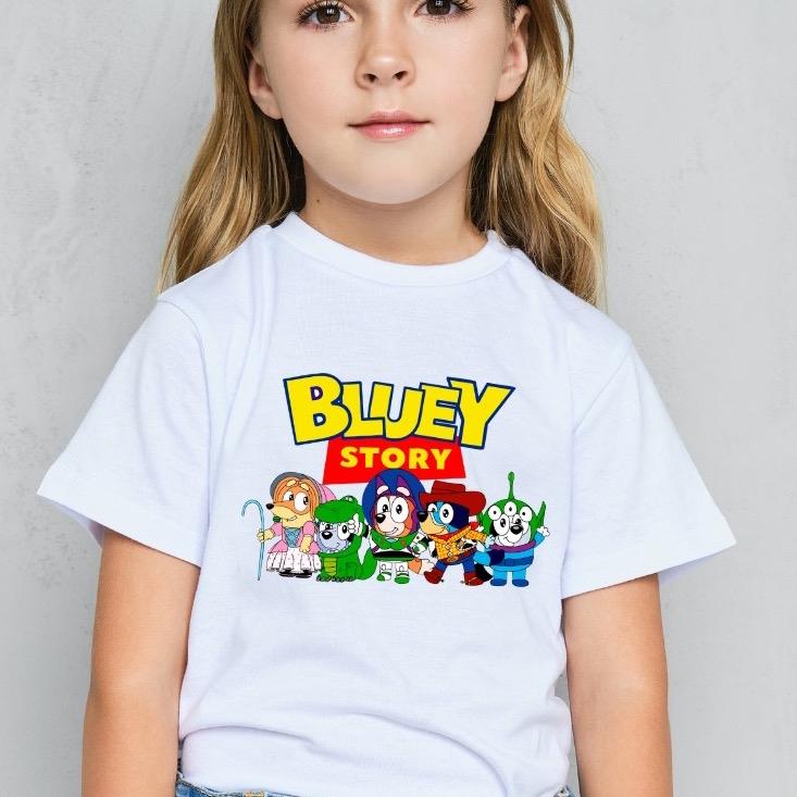 Bluey Toy Story t-shirts, Bluey Story t-shirt, Bluey t-shirt, Bluey Birthday t-shirt, Bluey Gifts, Gifts for girls, Gifts for boys Top Womenswear 1