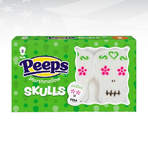Peeps Marshmallows 3 Pack - Snowmen, Trees, Gingerbread Men, Pumpkins, Skulls, Ghosts & Monsters Available - Halloween Sweet Sugar Snack 3
