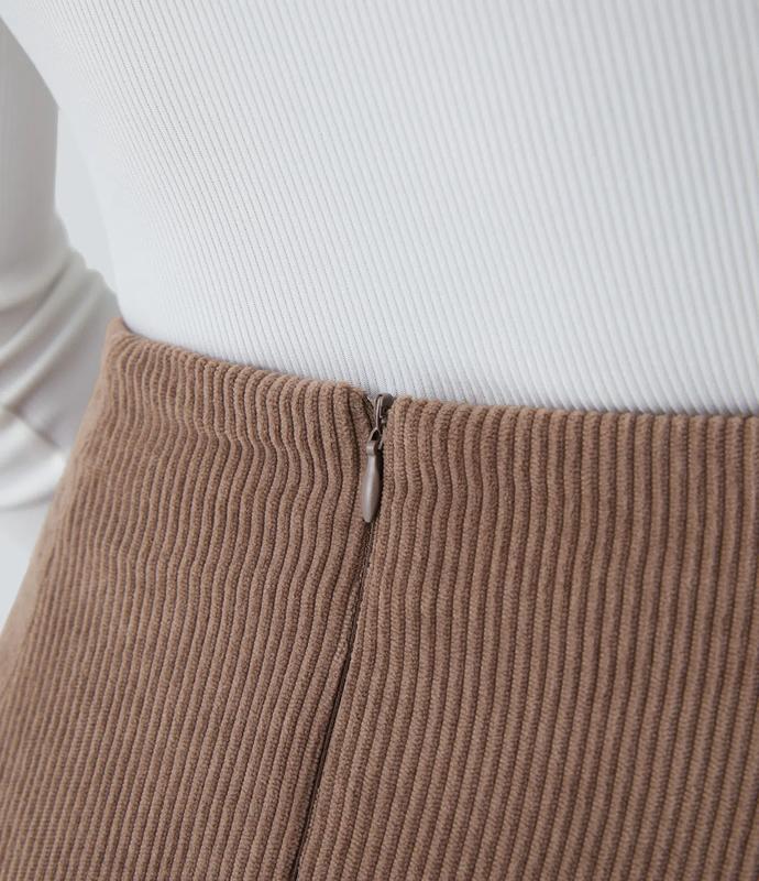 Halara High Waisted Invisible Zipper 2-in-1 A Line Mini Corduroy Casual Skirt, Built-in Shorts Skirt, Comfy Casual Outfits #DealDrops #TravelTok 8