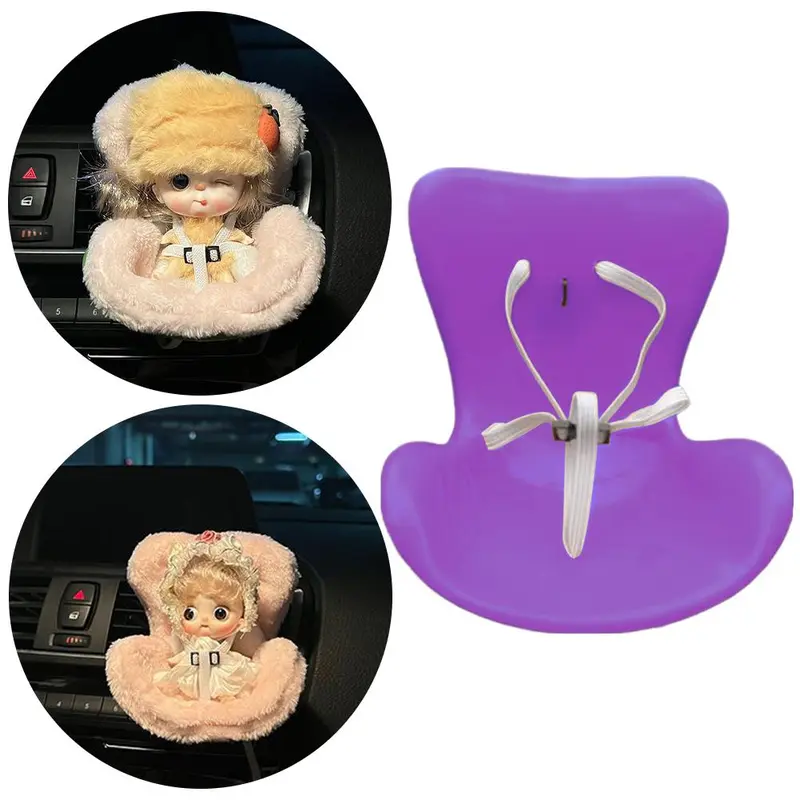 Car Doll Safety Seat for OB11 Labubu, Cartoon Chair Model for Labubu, Car Seat Outlet Decor for Labubu Doll, Car Interior Styling 3