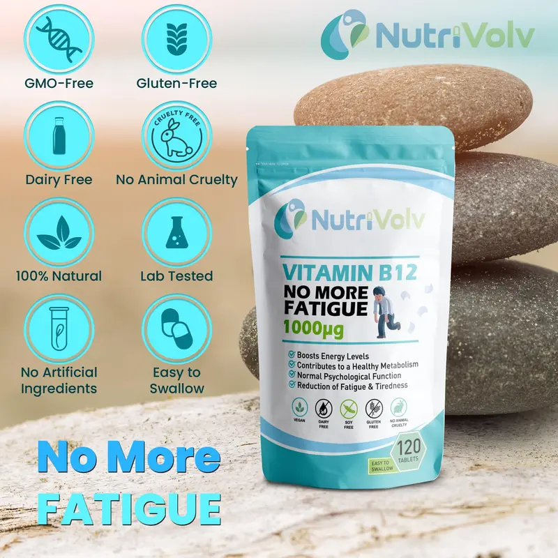 Vitamin B12 1000mcg - Pure Methylcobalamin - High Strength Vegan Supplement - Supports Immunity, Reduces Tiredness, Improves Energy - 120 Vegan Tablets - 4 Month Supply 4