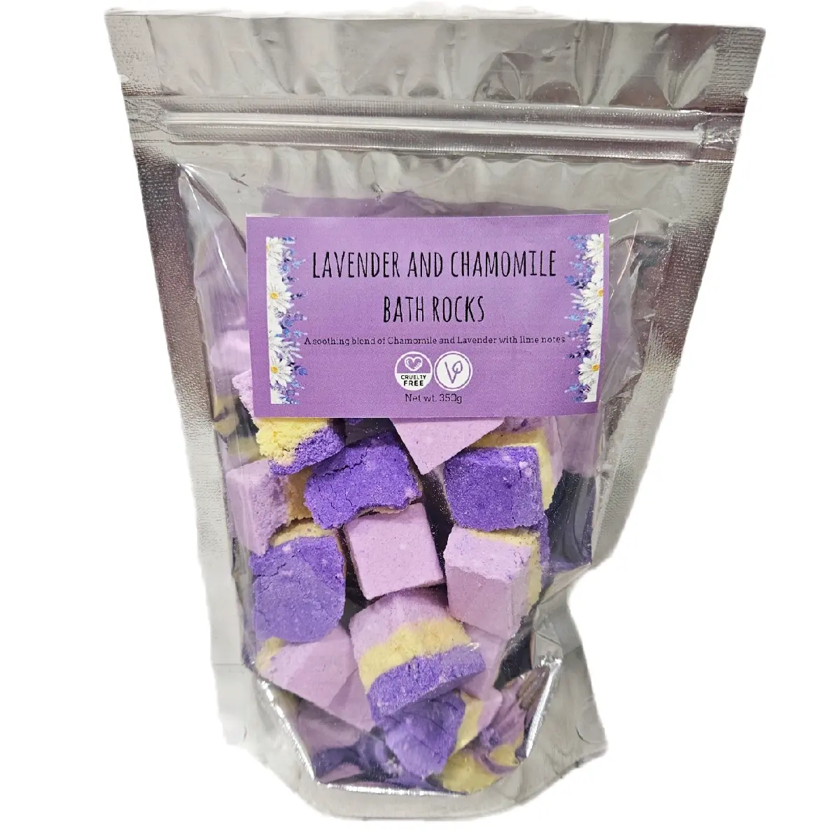 Lavender and Chamomile Calming Bath Bomb Rocks