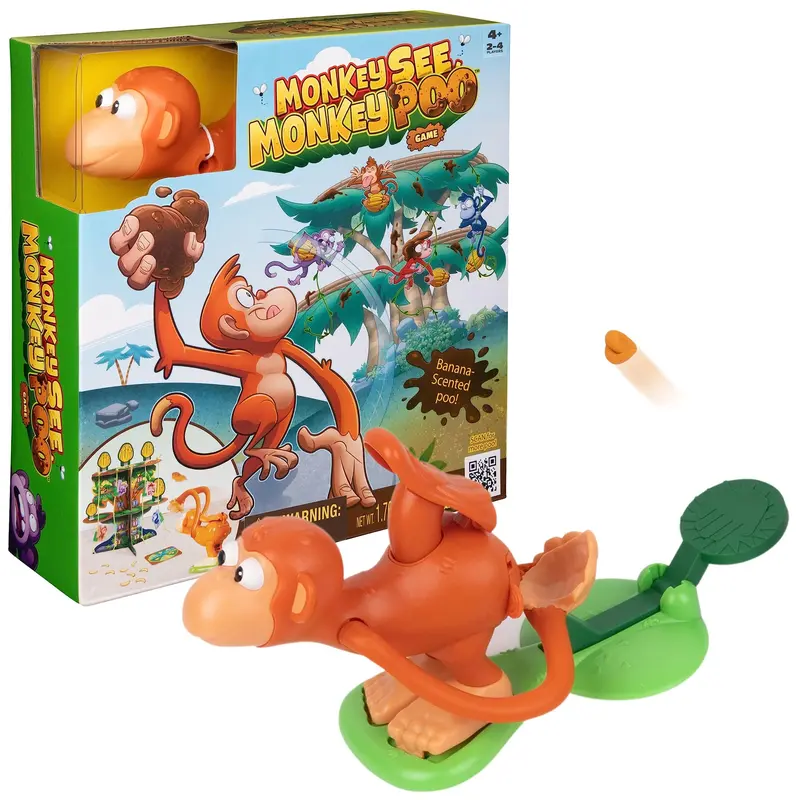 Spin Master Games, Monkey See Monkey Poo Game, Fun Games, Sensory Toys, Family Games, Funny Gifts, Christmas Gifts for Kids, for Ages 4+ 0
