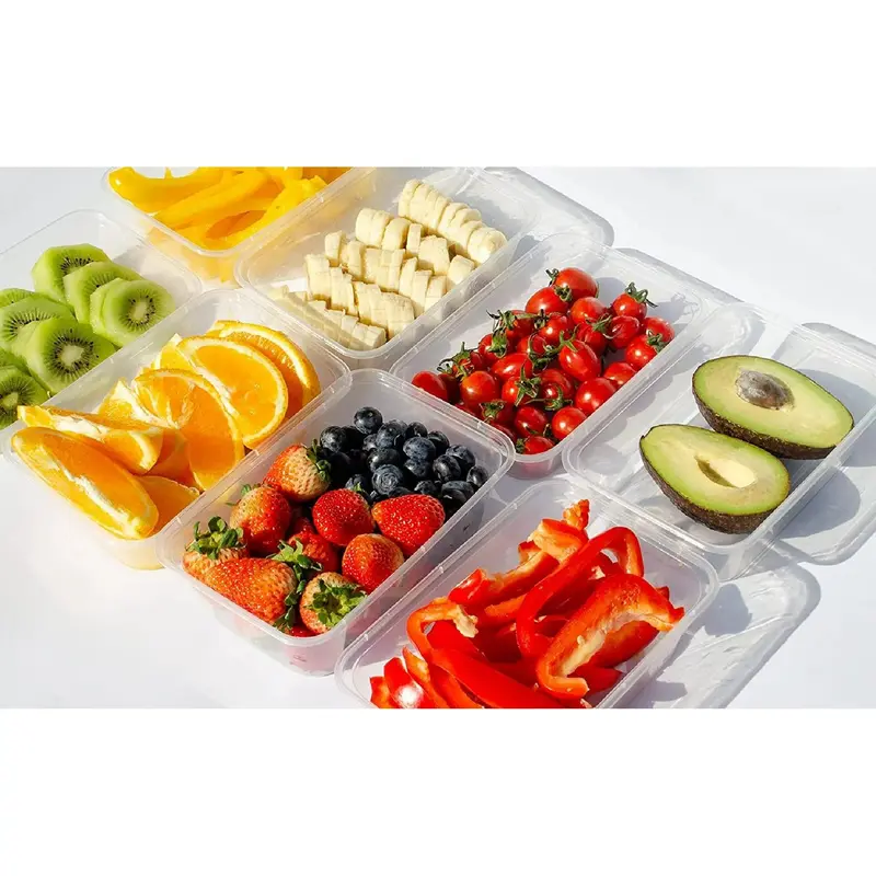 25 X 500ml Plastic Storage Food Soup Containers- Clear Disposable Heavy Duty Airtight Food Storage Boxes Kitchen Set Utensils 1