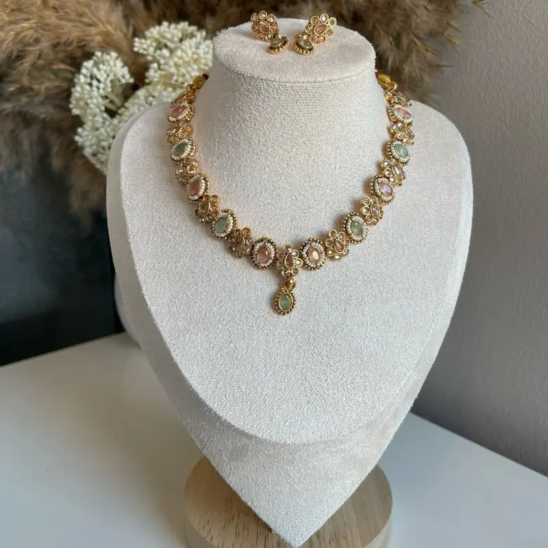 Elegant Antique Pearl Indian Jewellery Set for Women - various designs and colours available