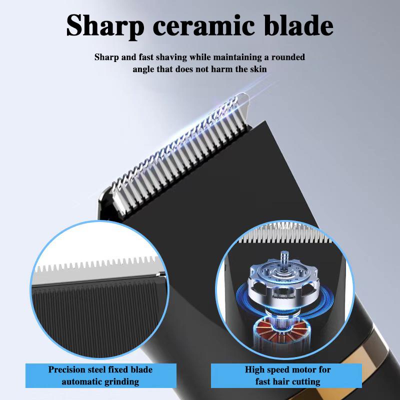 Product Introduction of Three-in-one Electric Body Hair Trimmer- Groin Hair Trimmer - Ball Trimmer for Men - Replaceable Ceramic Blade Heads,USB Recharge,Waterproof Male Hygiene Razor Safe Quick Gift Cordless 1
