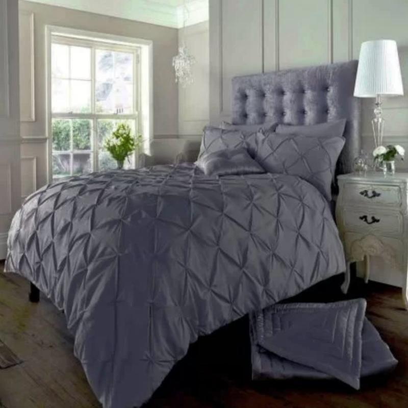 Alexander duvet covers for bedding Alexander PinTuck Quilt Duvet Cover with Matching Pillow Case Reversible Comfortable Bedding Set Home Decor 4