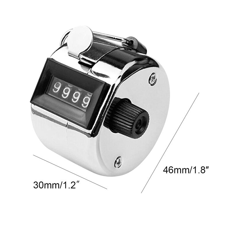 2PCS Metal Handheld Tally Counter 4-Digit Number Hand Mechanical Counters Clickers Pitch Counter For Coaching Practical Count Accessories 1