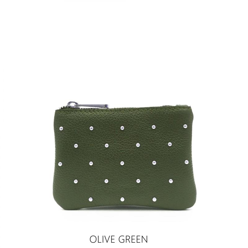 Leather Zipper Stud Purse 7