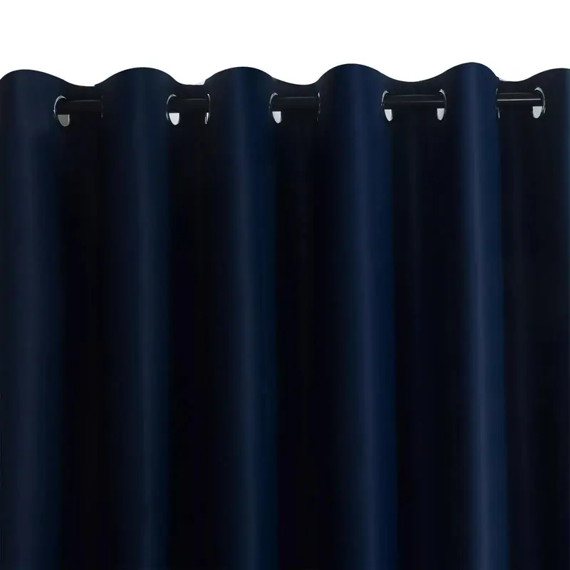 Insulated Heavy Thick Blackout Curtains Eyelet Ring Top Pair Panel Curtain 3
