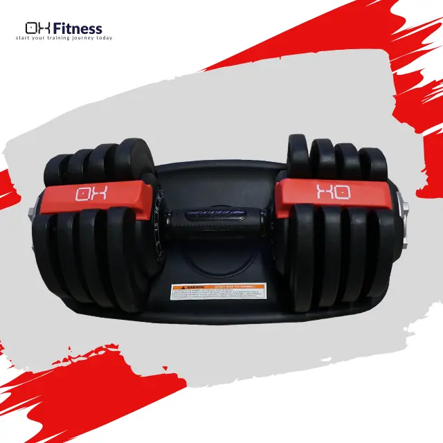 OX | Adjustable Dumbbell 40 KG | 4-90 LBS | 2-40 KG | Heavy Duty Steel Dumbbell Set 0