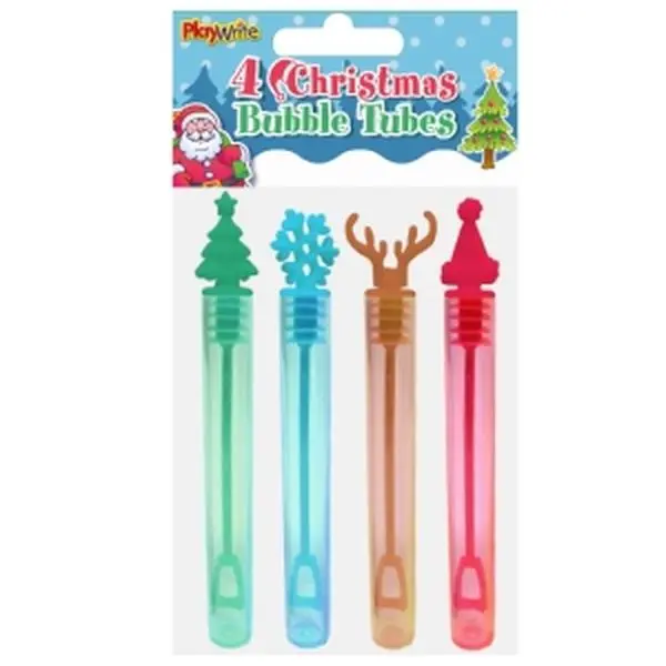 Pack Of 4 Christmas Bubble Tubes Stocking Fillers