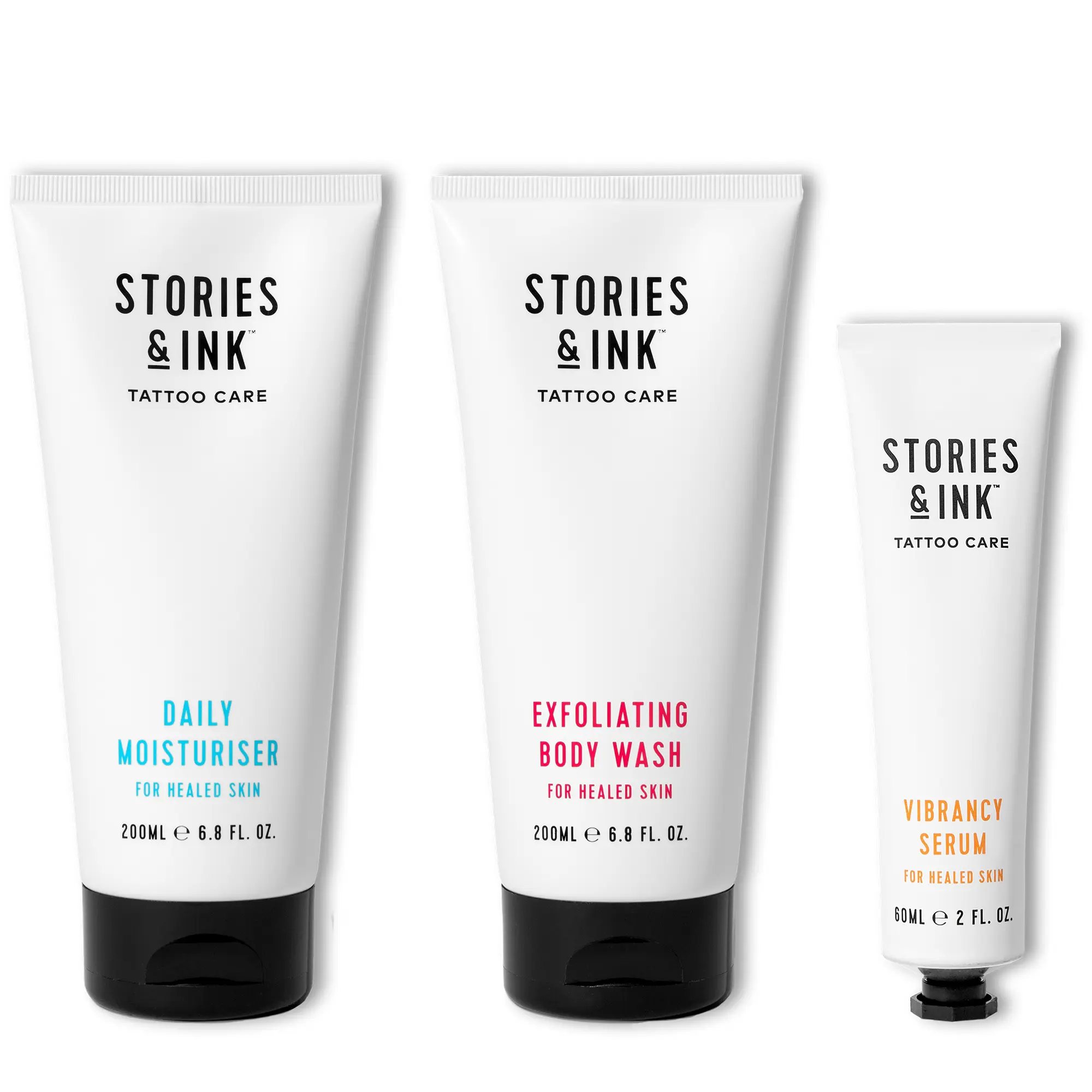 Stories & Ink Tattoo Aftercare - The AM & PM Bundle Set for All Skin Types, Completely Hydrates, Protects and Enhances your Ink