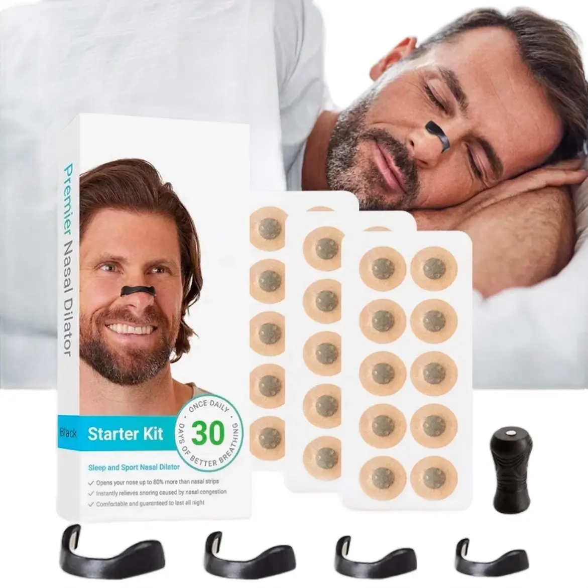 Magnetic Nasal Breathing Expansion 30 Day Kit - Starter Pack 30PCS Comfort Oral Cleansing