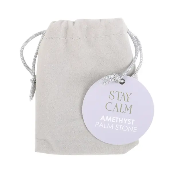 Stay Calm Amethyst Crystal Palm Stone 3
