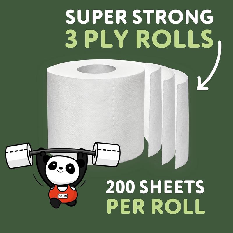 Bamboo Toilet Paper – 9 Rolls of Toilet Paper | Plastic Free Packaging and Sustainable Toilet Tissue | 100% Compostable 3
