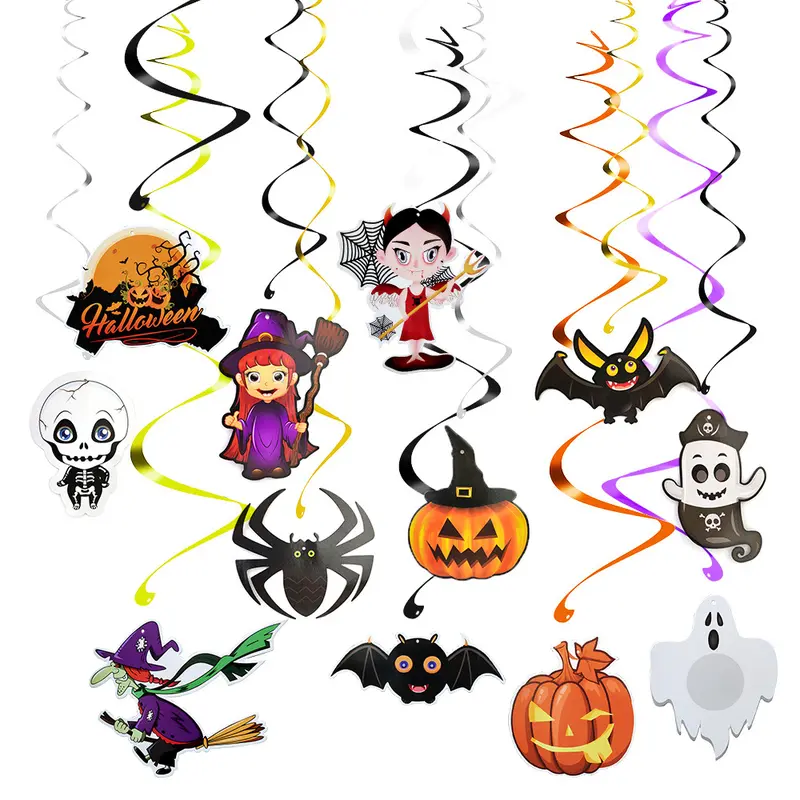 UK Seller Halloween Party Decorations Balloons Kids Party Balloon Pumpkin Bat Spider Spooky Decoration Banner Pack Set 5