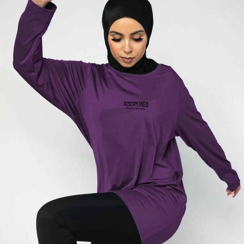 Graceful Purple - Women's Modest Activewear Top 1