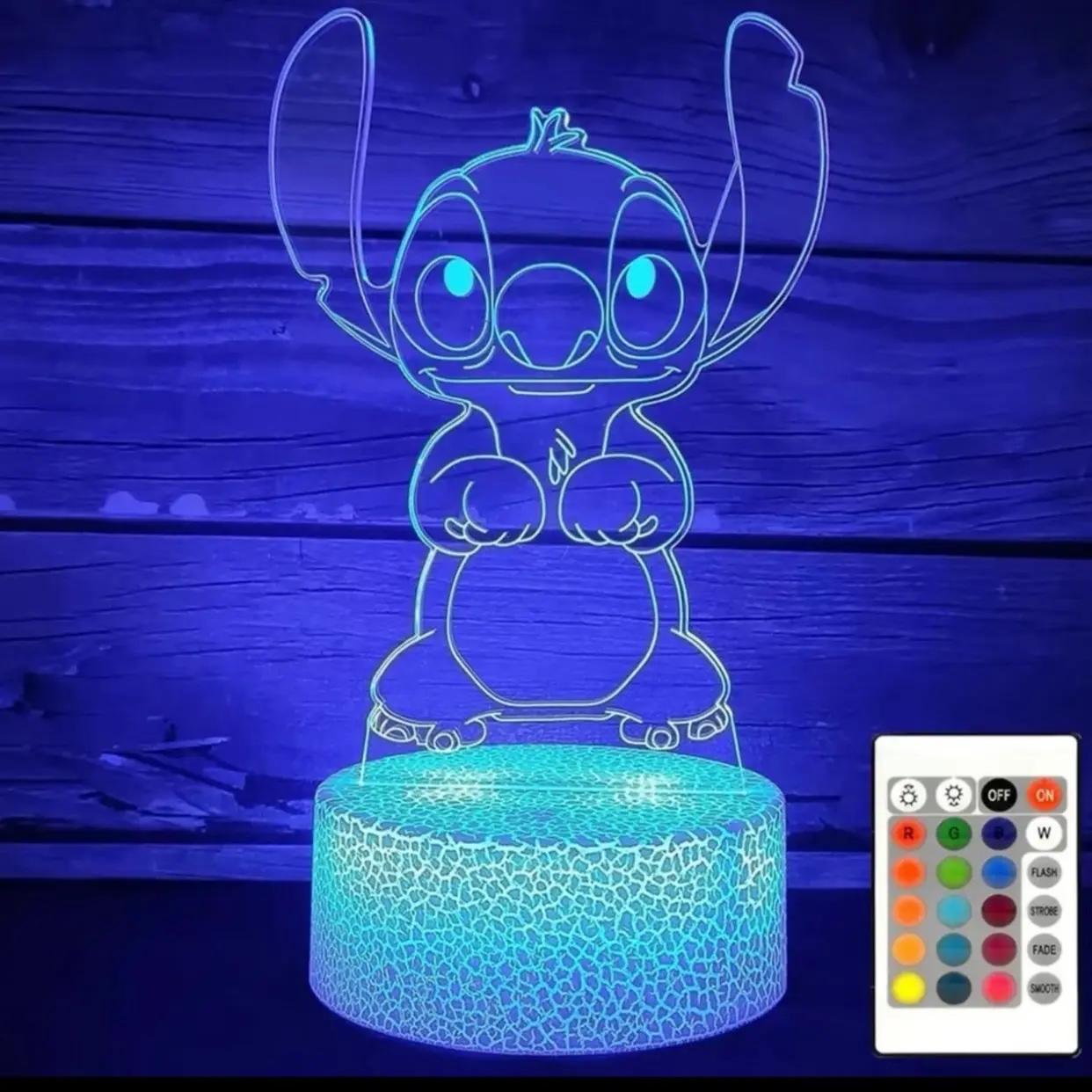 Cute only stitch nightlight colour changing different modes