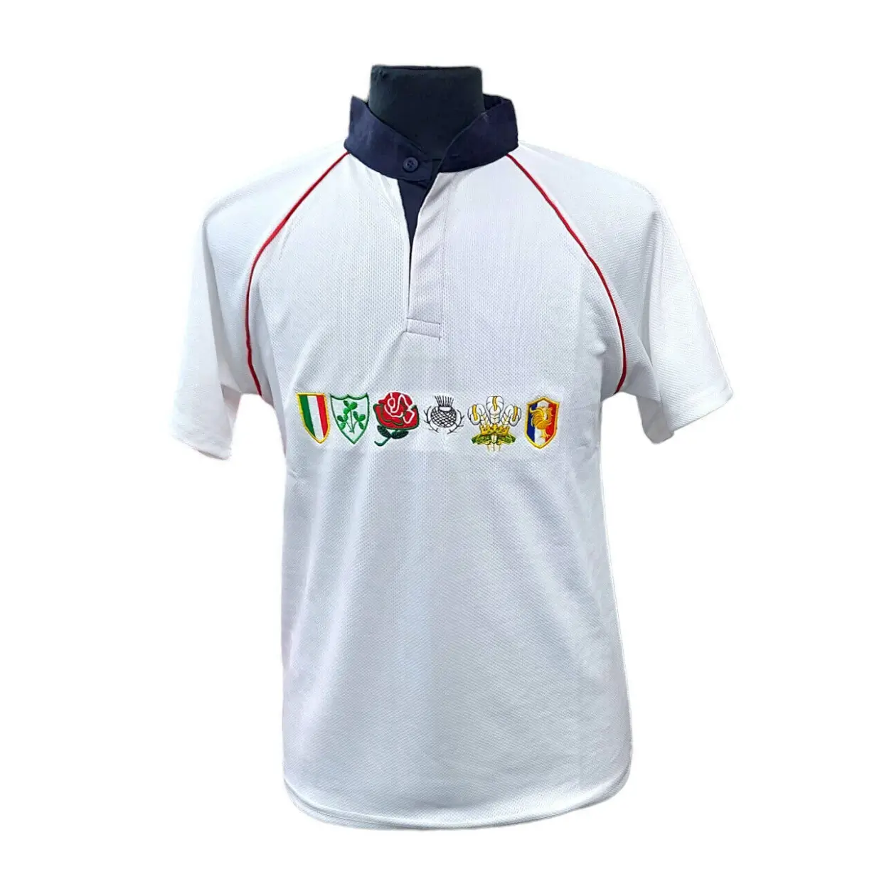 Six Nations Rugby long Sleeve shirt WHITE rugby top for Kids 6 Nations Rugby