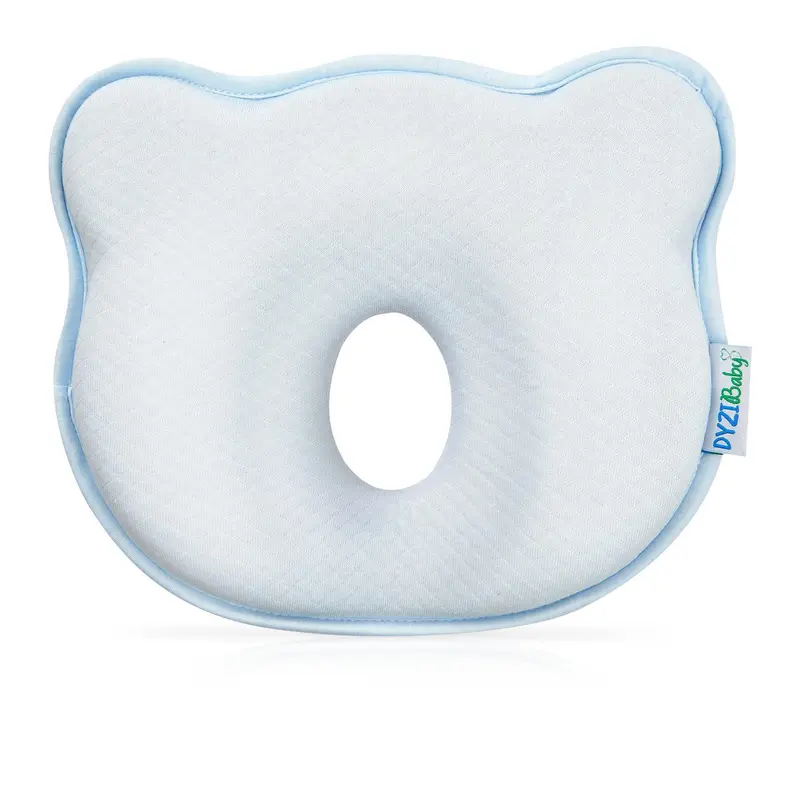 Baby Head Shaping Pillow - 3D Memory Foam Baby Cushion - Prevent Flat Head Syndrome Newborn Pillow - Infant Neck & Back Support with Soft Case - Toddler Sleeping Pillow for Car-seat Cradle Stroller 6