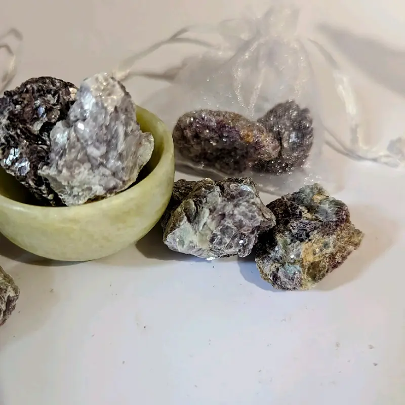 Crystal gemstone purple lepidolite 2 pack gift set 2