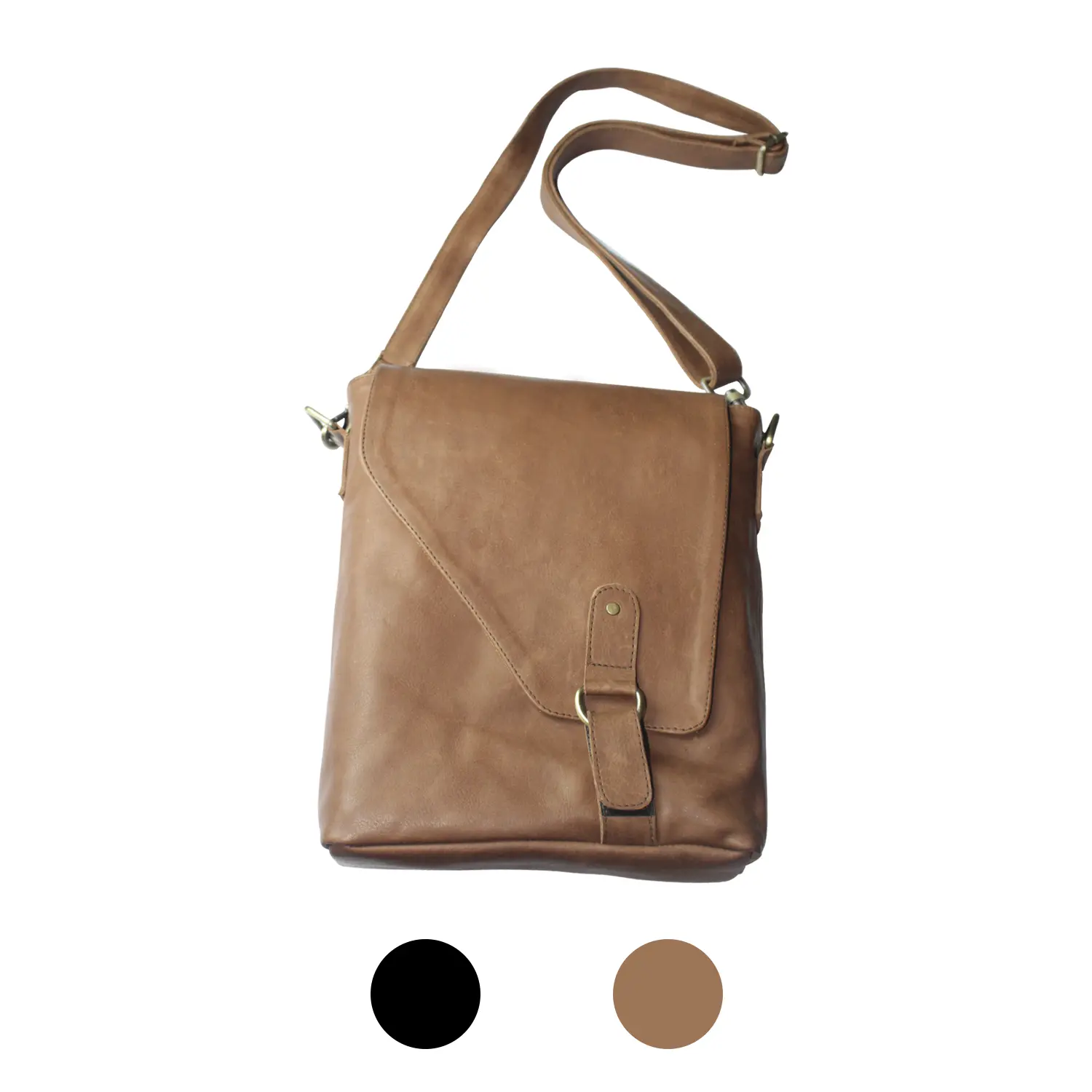 Premium Leather Crossbody Bag for Unisex – Genuine Leather, Adjustable Strap, Hands-Free Design, Durable, Spacious, Stylish & Functional