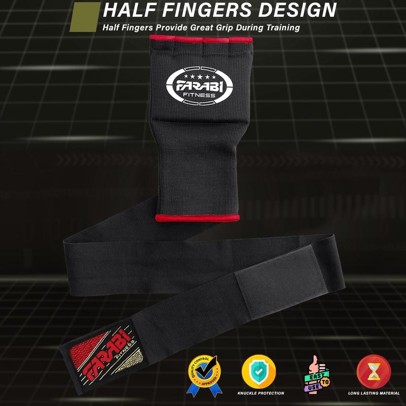 Farabi Kids Junior Inner Hand Wraps Gloves Easy Gel Padded Boxing Easy Gloves Pair 3