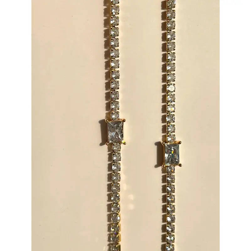Melissa Zircon Diamond Bracelet / 18K Gold Plated 3
