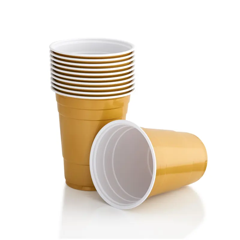 Gold Beer Pong Party Cups 0