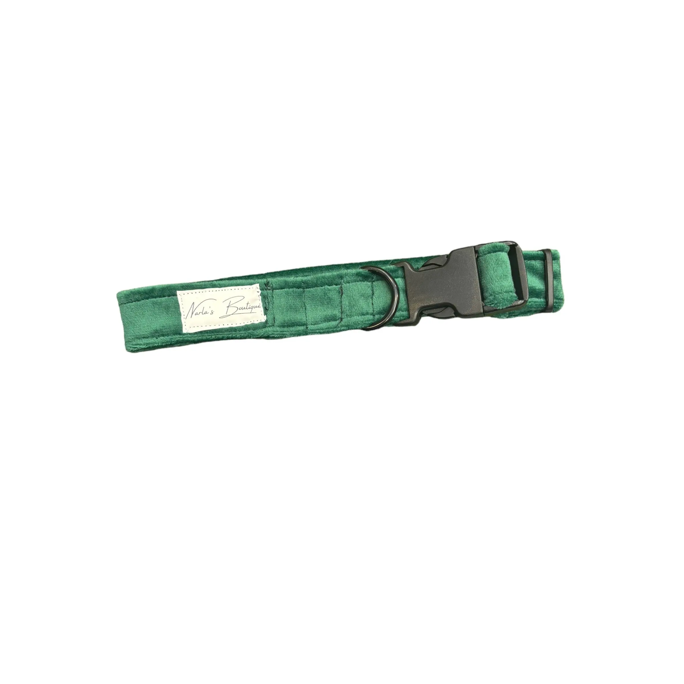 Luxury Green Velvet Dog Collar - 1 Inch