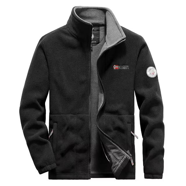 Men’s Thick Polar Fleece Winter Jacket | Cold-Proof Overcoat with Pockets | Plus Size Windbreaker Coat Casual Menswear Zipper Outdoor 0