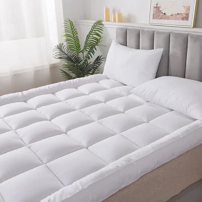 Mattress Topper 4"Inch Deep Luxury Soft Hotel Quality Microfiber All Sizes 4cm Breathable Washable 1
