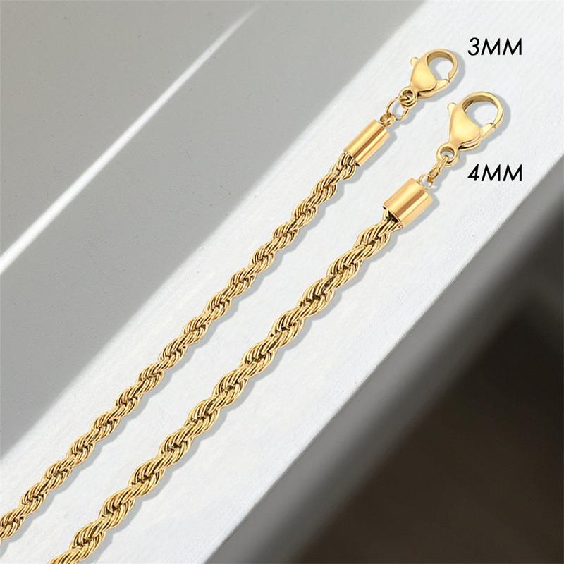 Silver Twisted Rope Chain Bracelet 3