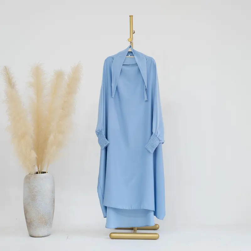HS0720 Large Swing Solid Color Robe Children's Dress 1