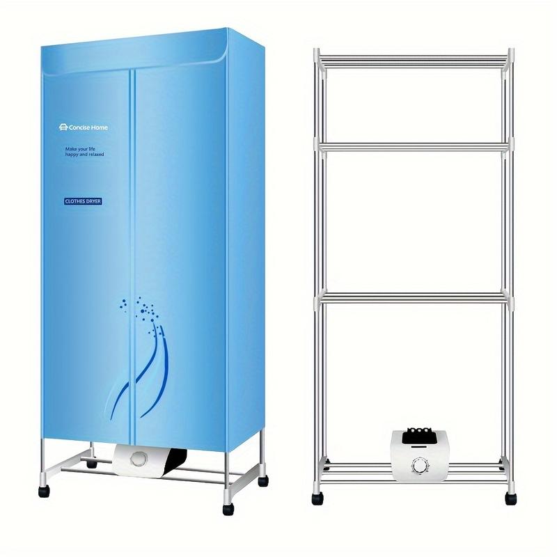 Product Introduction of Concise Home Installation-free Folding Hanging Clothes Dryer With Remote Controller Aluminum Alloy Tubes 15KG Easy Storage Electric Drying Clothes Quickly Suitcase With Timer Portable Simple Wardrobe With Heater For Winter Cold Rainy Days 30