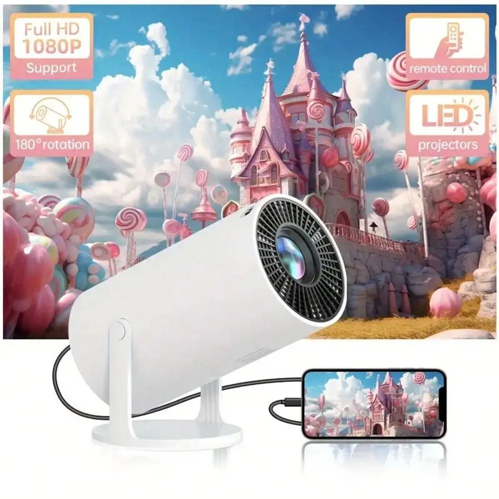 Magcubic HY300 4K Mini Projector | 200 ANSI Auto Keystone  130" Screen | 2.4/5G WiFi & BT 5.0 | Portable Outdoor Movie Night  180° Flip Design  Perfect Gift