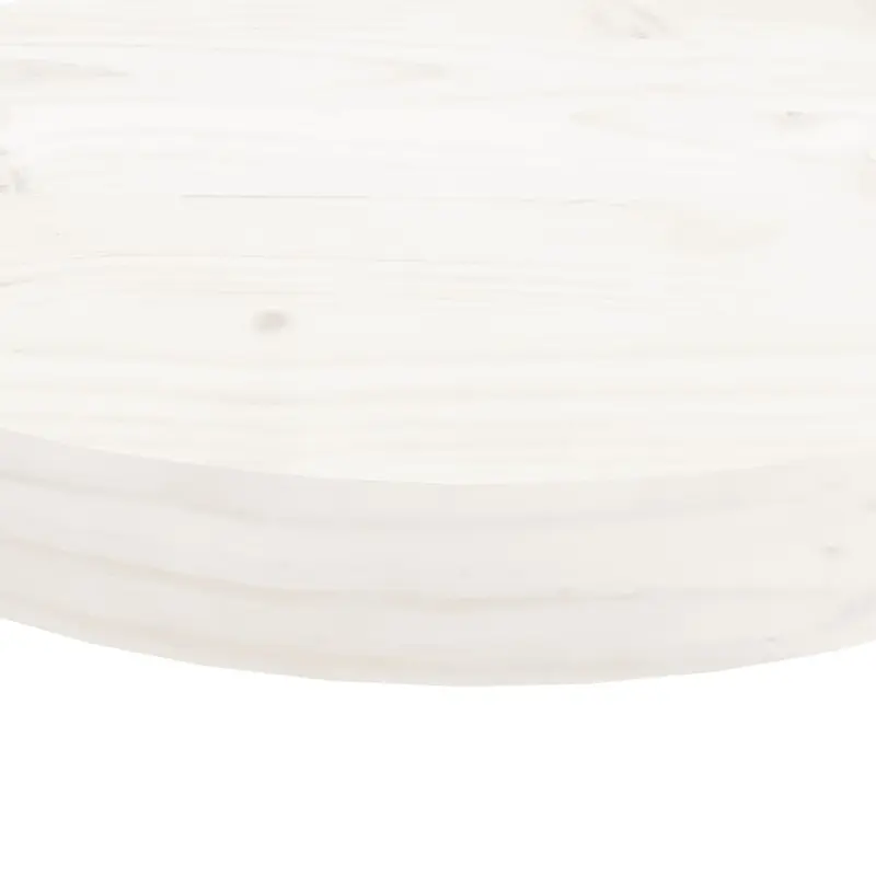Table Top Round White Ø30x3 cm Solid Wood Pine 4