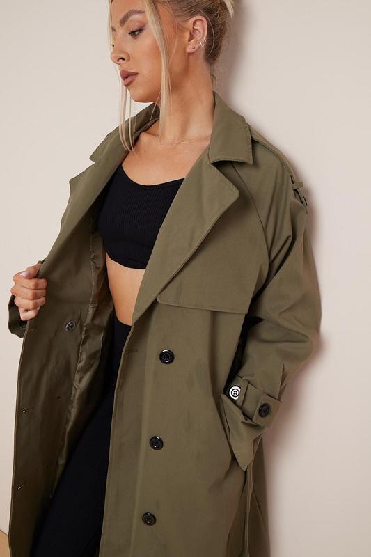 Product Introduction of KatchMe Women's Oversized Premium Waist Tie Double Breasted Trench Coat (UK 8-22),High-End Outerwear Jacket,Plain Minimalist Side Pocket Lady's Outfits 17