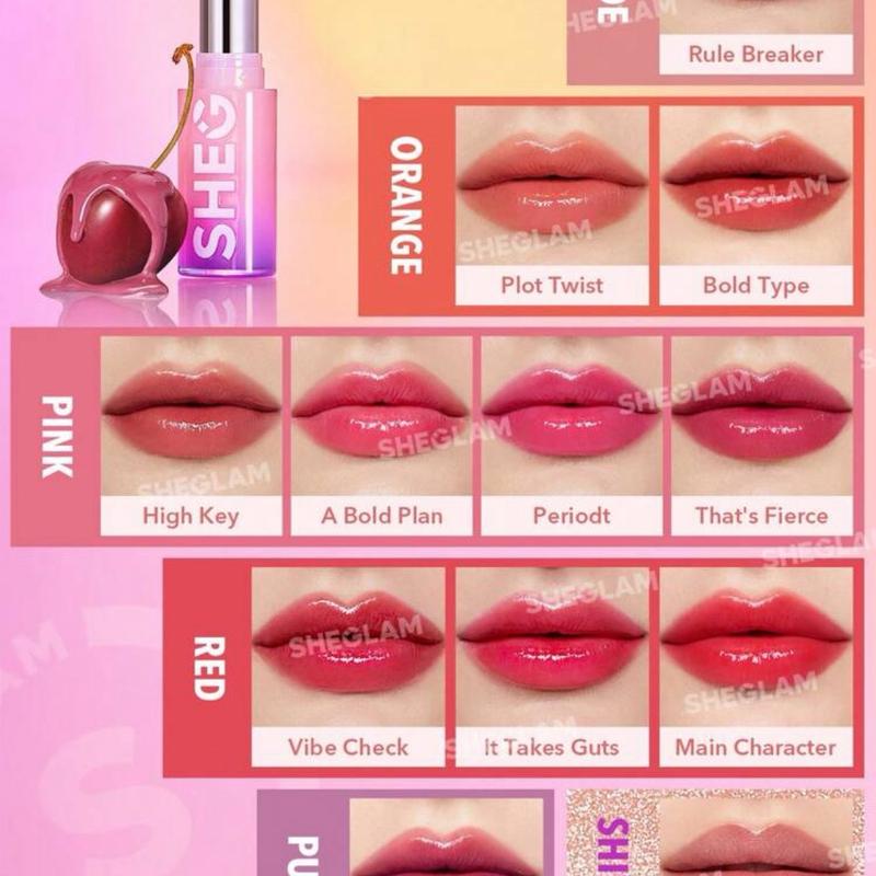 SHEGLAM Mirror Kiss High-Shine Lipstick-Rule Breaker Lipgloss Gloss Lip Care Glossy Cosmetic Makeup Smooth 7