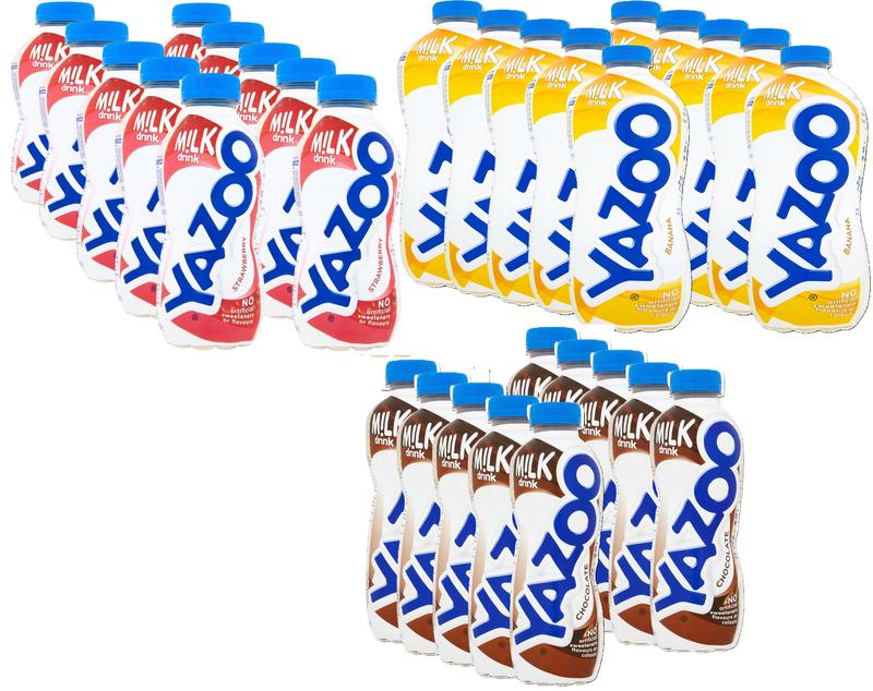 (Pack of 10) Yazoo Milk Drink Bottle 400ML: Available Flavours: Strawberry, Banana and Chocolate. 0