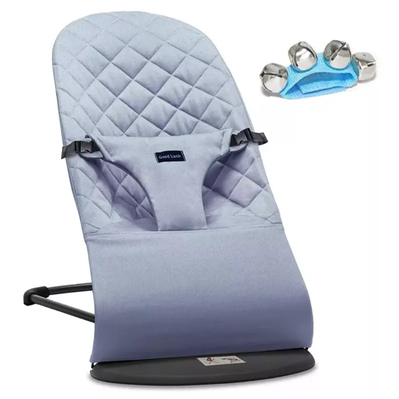 Newborn Baby Bouncer Balance Soft Durable Infant Chair Rocking Seat Foldable UK 3
