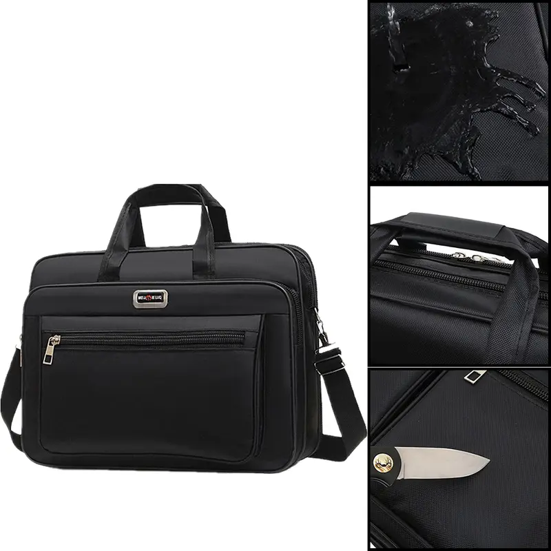 Laptop Bag 17 Inch Laptop Briefcase Laptop Messenger Bag Water Repellent Computer Case Laptop Shoulder Bag Durable Tablet Sleeve  for Business/College/Women/Men-Black cosmetic  bag cosmetic  bag 7