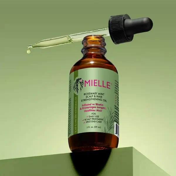 Mielle Organics Rosemary Mint Scalp & Hair Strengthening Oil for All Hair Types, 2 Ounce Comfort Haircare Scent 2