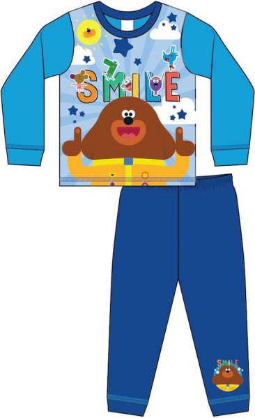 Product Introduction of Hey Duggee Boys Pyjamas Pjs Nightwear Two Piece Set Sleepwear Toddler Kids Childrens Long Sleeve Top Trousers Character Dinosaur Squirrel Club Sublimation Smile 6