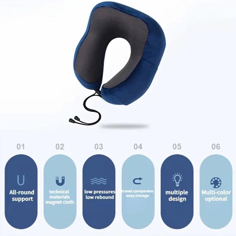 1pcCute U-shaped Pillow Airplane Travel Neck Pillow Office Nap Pillow Cervical Pillow Neck Protector Neck Protector Creative Gift U-shaped Pillow 1