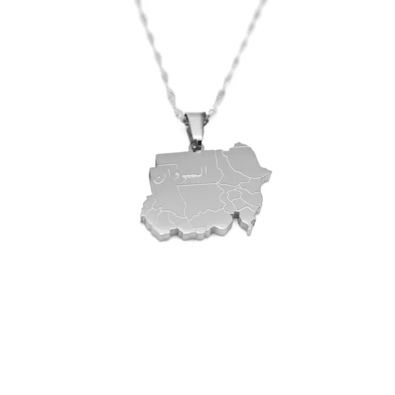 Sudan Map Necklace 2